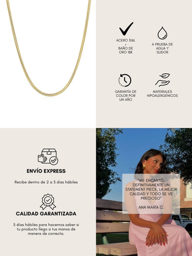 bezel gold - necklace pre order