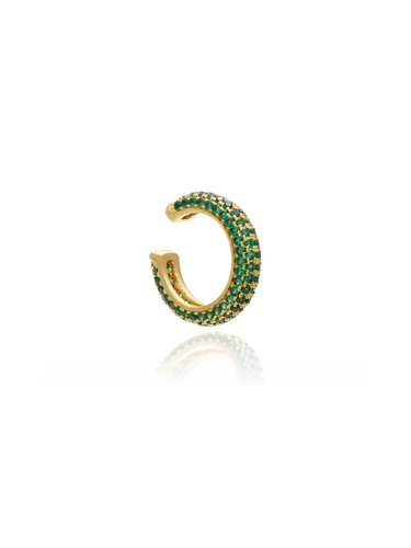 ZC PAVE EAR CUFF - green