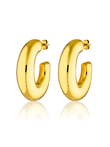 mesh  xl hoops - gold