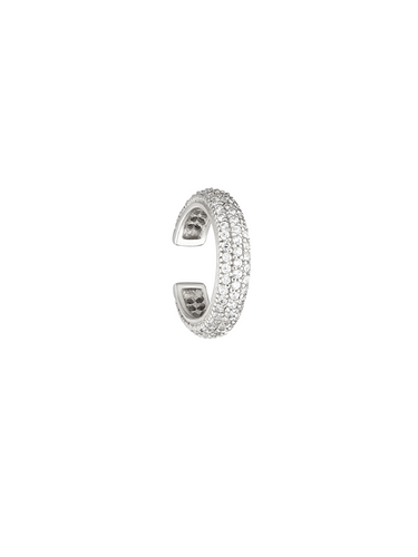 zc pave ear cuff - silver
