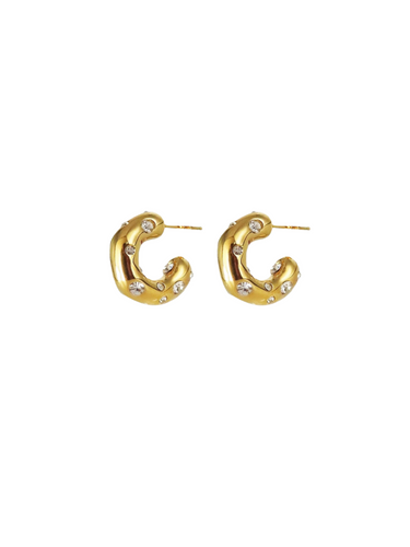 baby icon hoops - gold