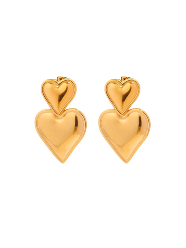 the love earrings - gold