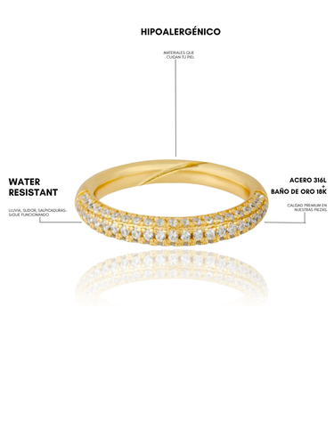 xs pave ring - gold