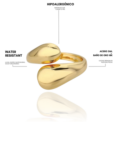 lariat ball gold - ring