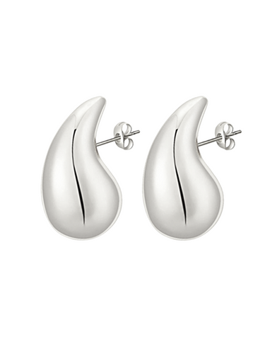 the drop m hoops - silver